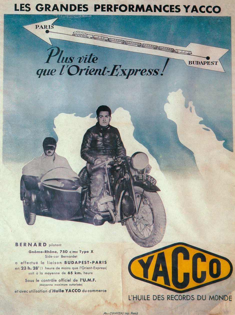 Anuncio de aceite de motor Yacco, 1936 de Unbekannt
