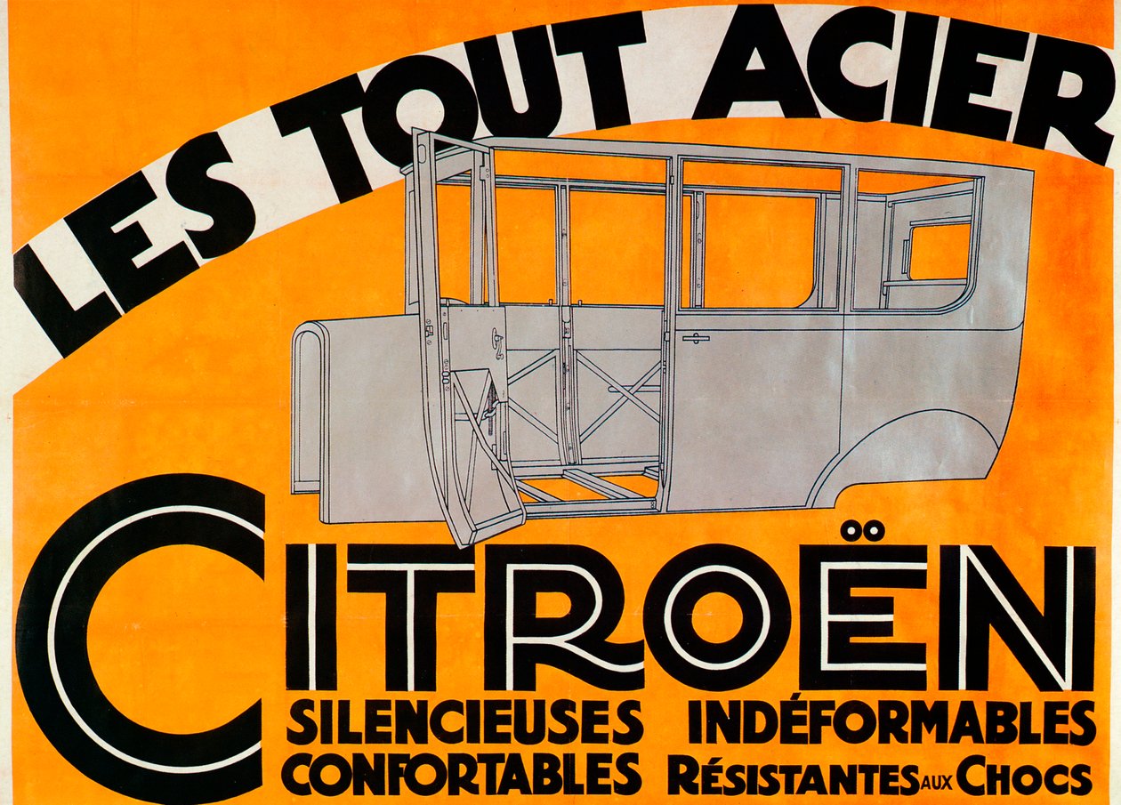 Anuncio de coches Citroën de acero completo, c1924 de Unbekannt