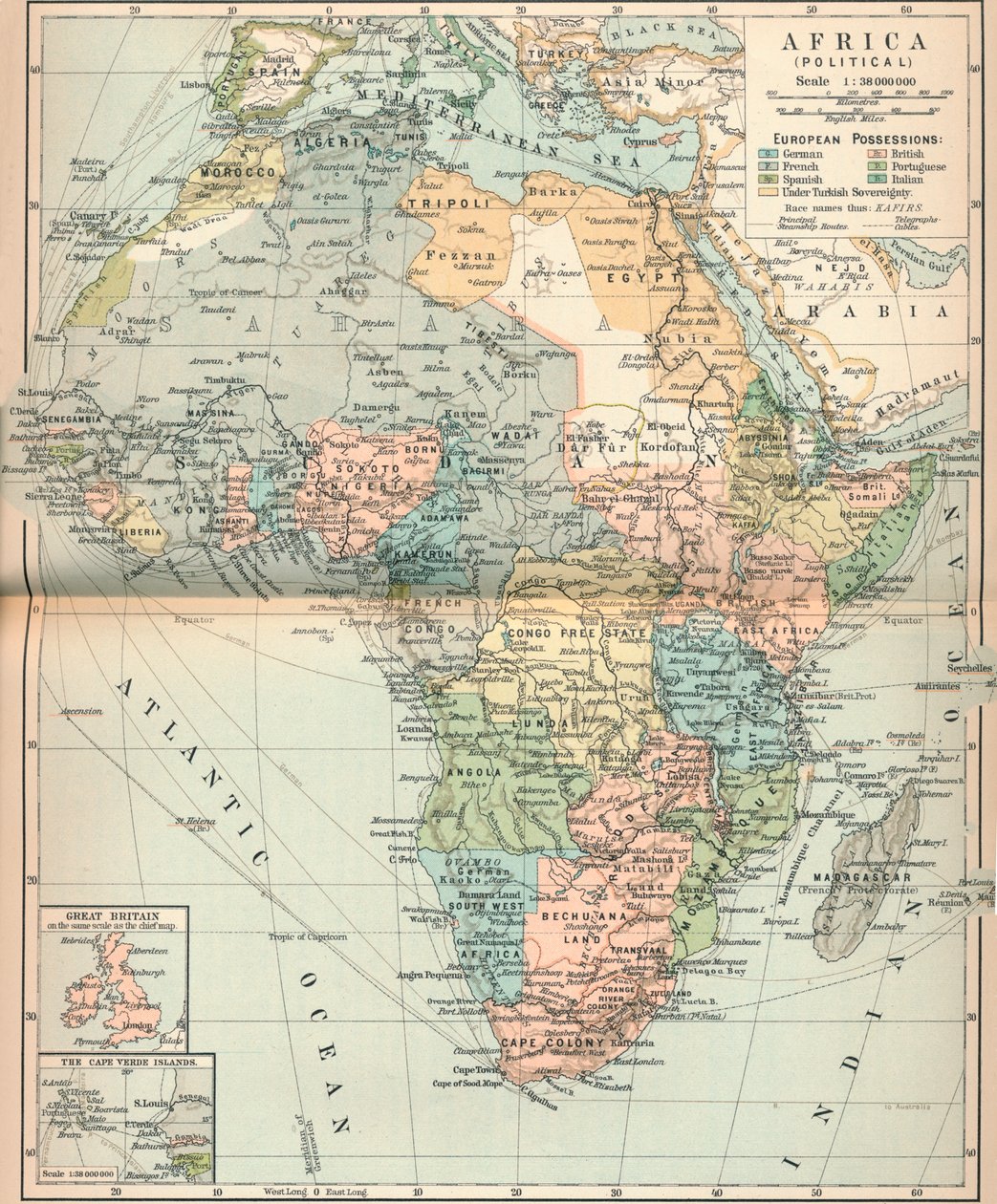 África Política, c1902, 1903 de Unbekannt