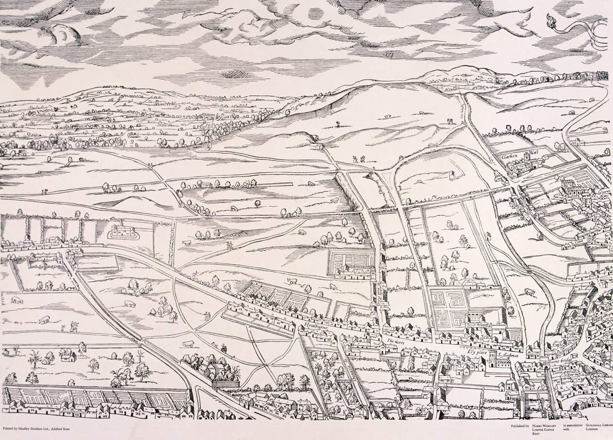 Mapa de Agas de Londres, c. 1561 de Unbekannt