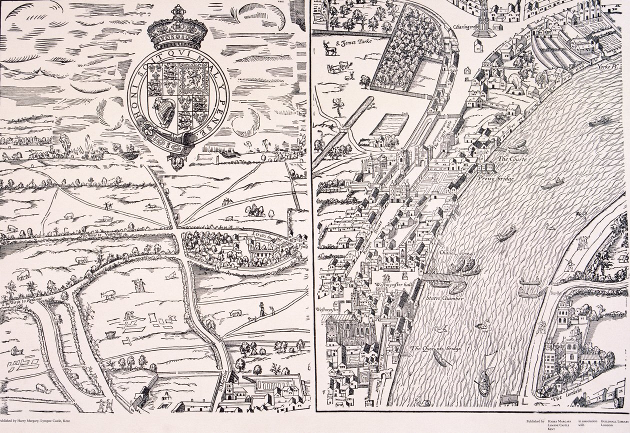 Mapa de Agas de Londres, c1561 de Unbekannt