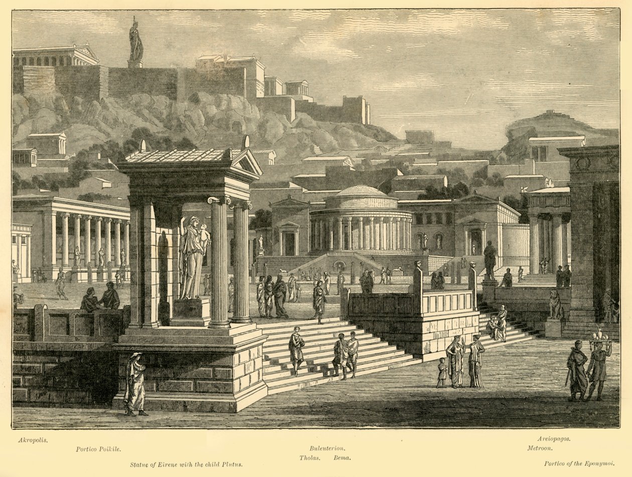 Ágora de Atenas restaurada, 1890 de Unbekannt