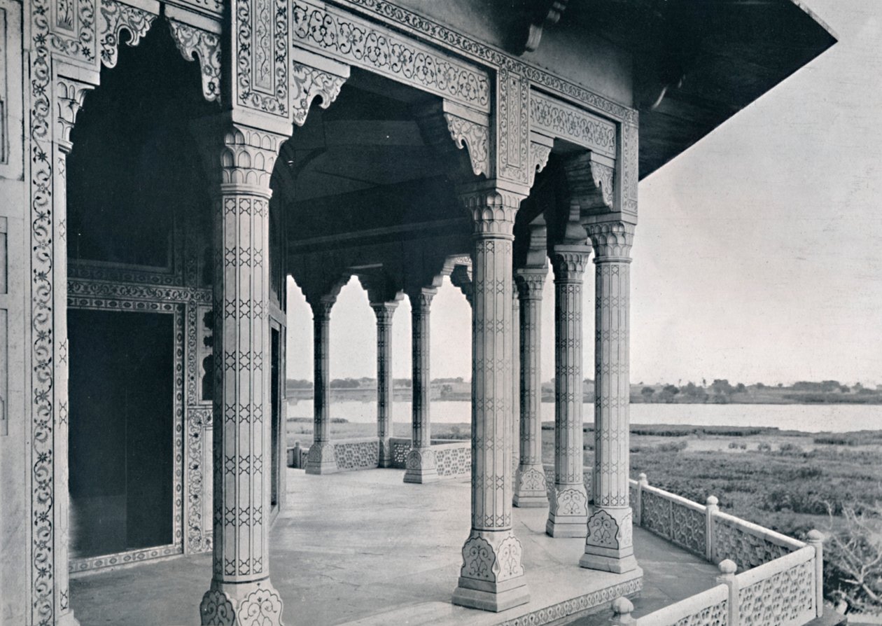 Agra. Balcón de la Torre del Jazmín, c1910 de Unbekannt