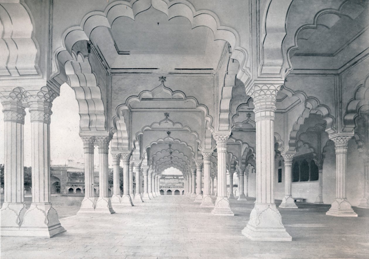 Agra. El Dewan-i-am, o Sala de Audiencia Pública, c. 1910 de Unbekannt