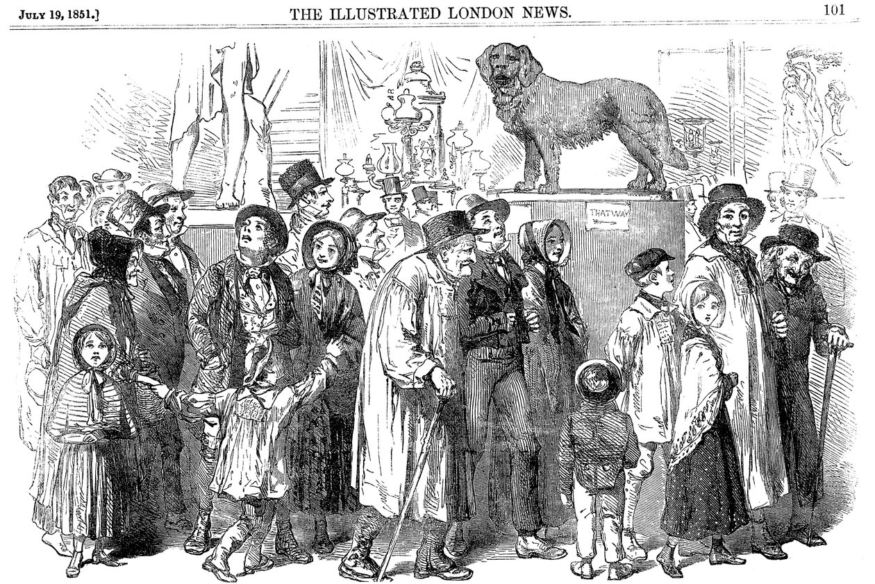 Trabajadores agrícolas y sus familias en la Gran Exposición de 1851 de Unbekannt