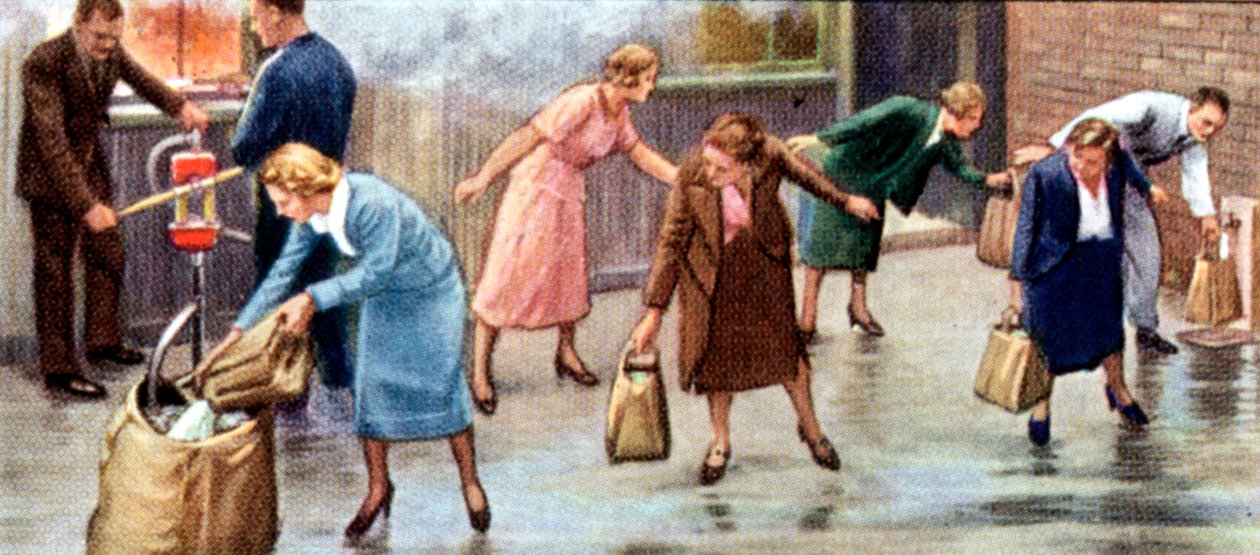 Precauciones contra ataques aéreos, tarjeta de cigarrillos, británica, 1938 de Unbekannt