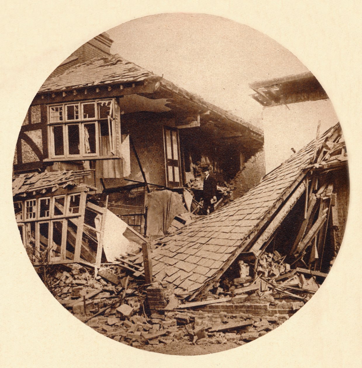 Daños por bombardeo aéreo en Croydon, 1915 1935 de Unbekannt