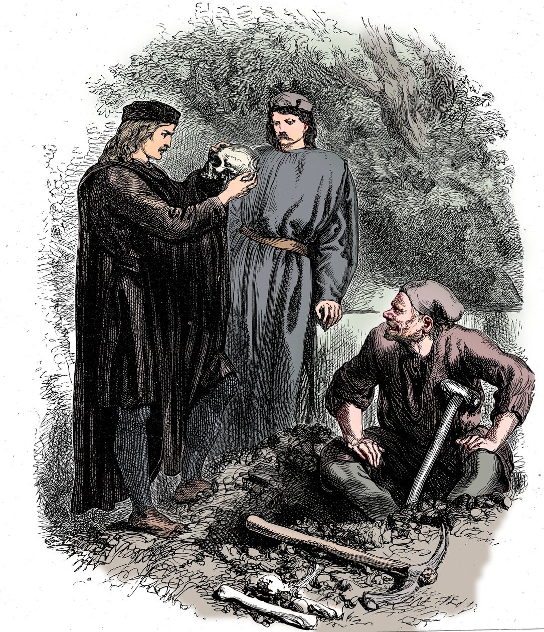 ¡Ay, pobre Yorick! Lo conocí, Horatio, c. 1850 de Unbekannt