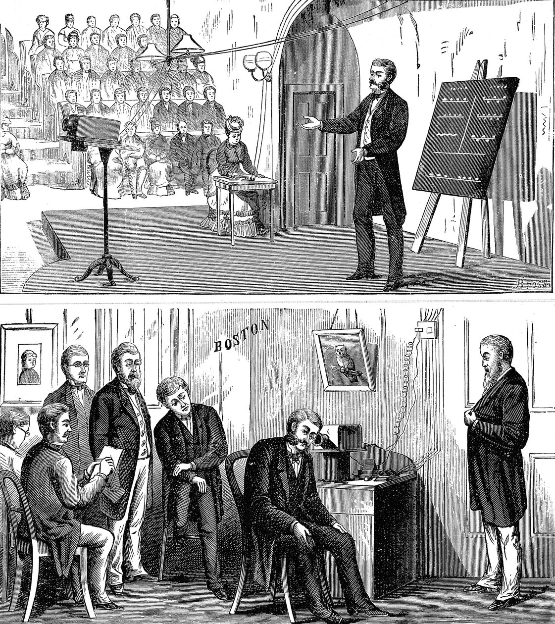 Alexander Graham Bell 1847-1922, inventor americano nacido en Escocia, 1877 de Unbekannt