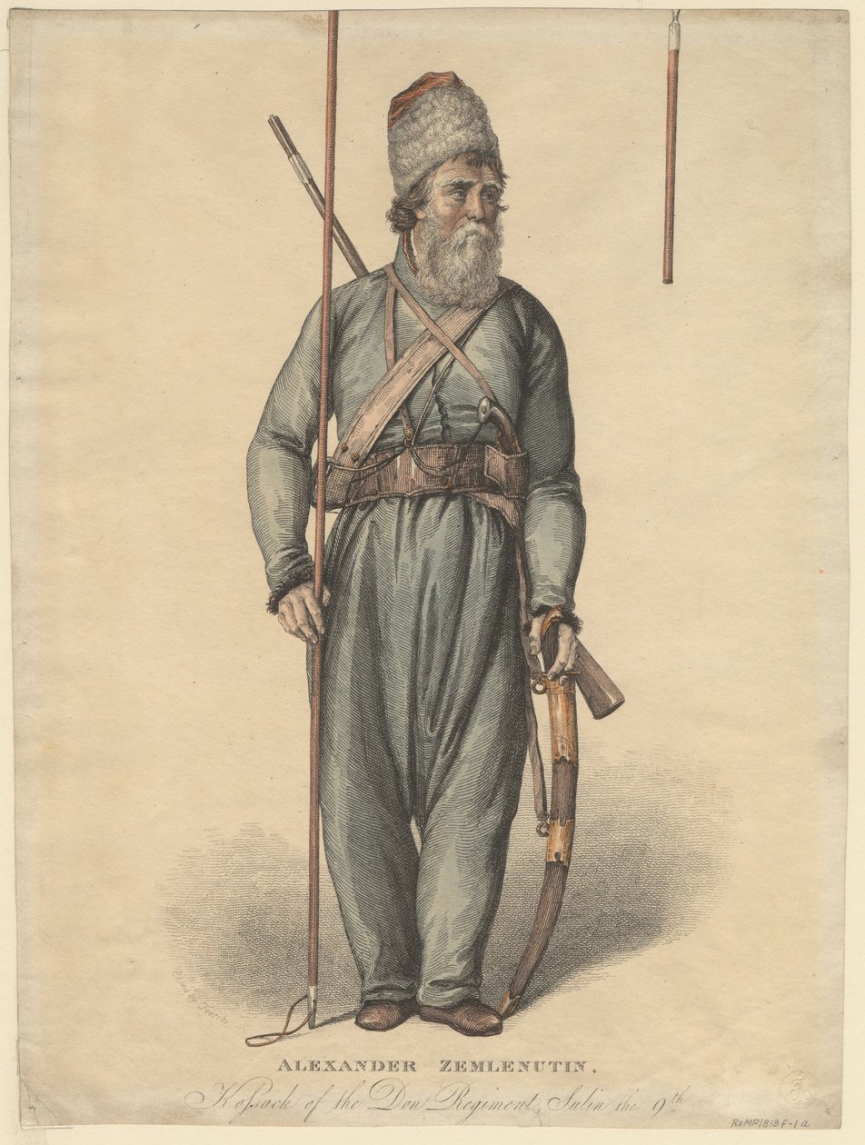 Alexander Zemlyanukhin, cosaco del Regimiento del Don, ca 1813 de Unbekannt