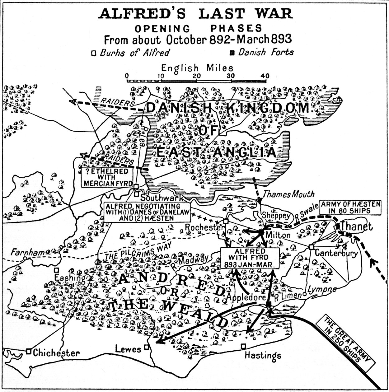 La última guerra de Alfredo - Fases iniciales. Desde octubre de 892 hasta marzo de 893 de Unbekannt