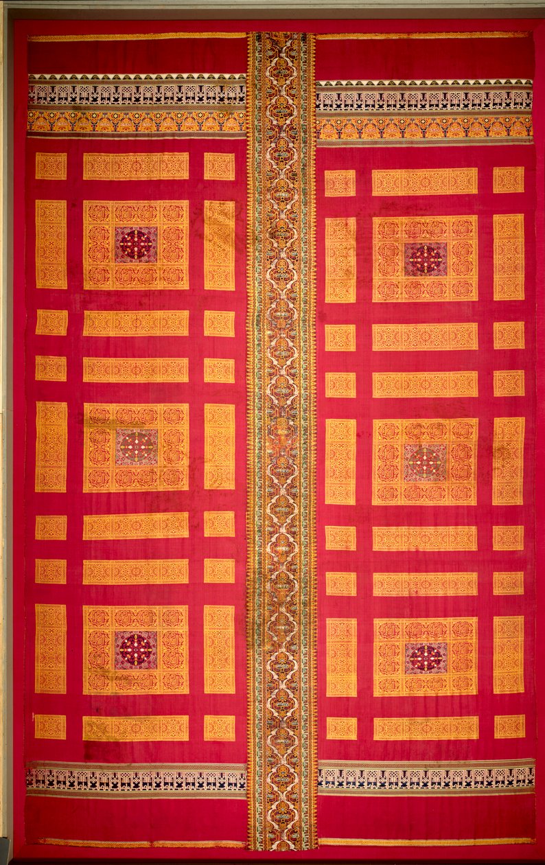 Cortina de seda del Palacio de la Alhambra, mediados de 1300 de Unbekannt