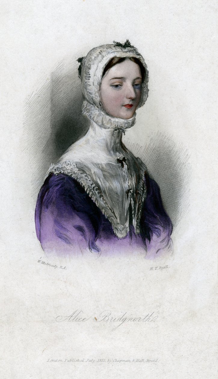 Alice Bridgenorth, un personaje en la novela Peveril del Pico de Walter Scott, 1833 de Unbekannt