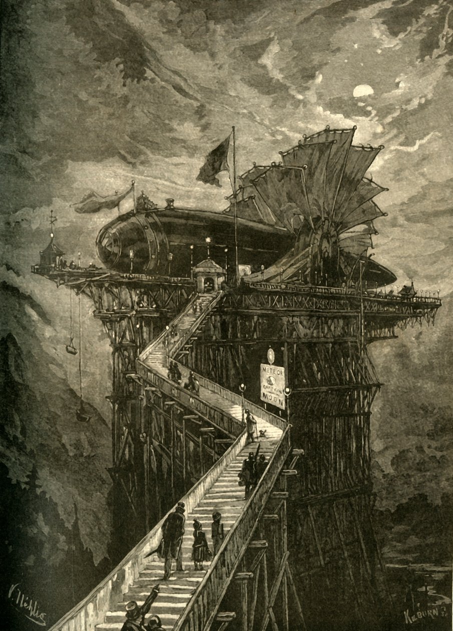 ¡Todos a bordo para la Luna!, 1881 de Unbekannt