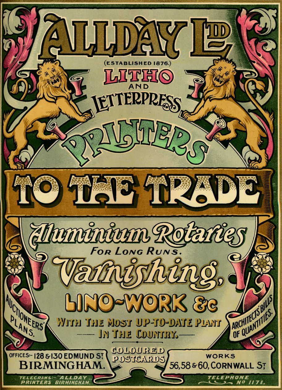 Allday Ltd - anuncio, 1907 de Unbekannt