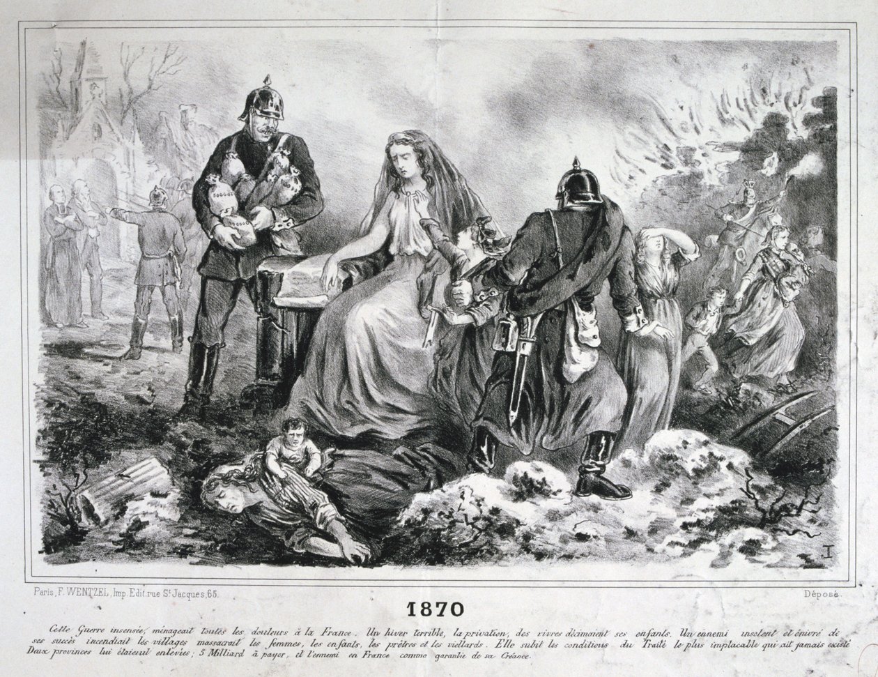 Caricatura alegórica, Guerra Franco-Prusiana, 1870-1871 de Unbekannt