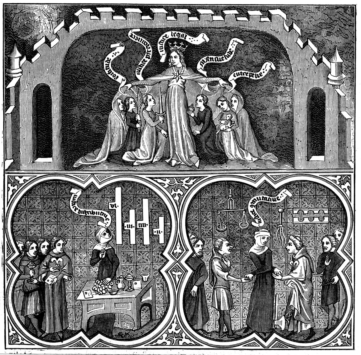 Alegoría de la justicia, de la Ética de Aristóteles de Unbekannt
