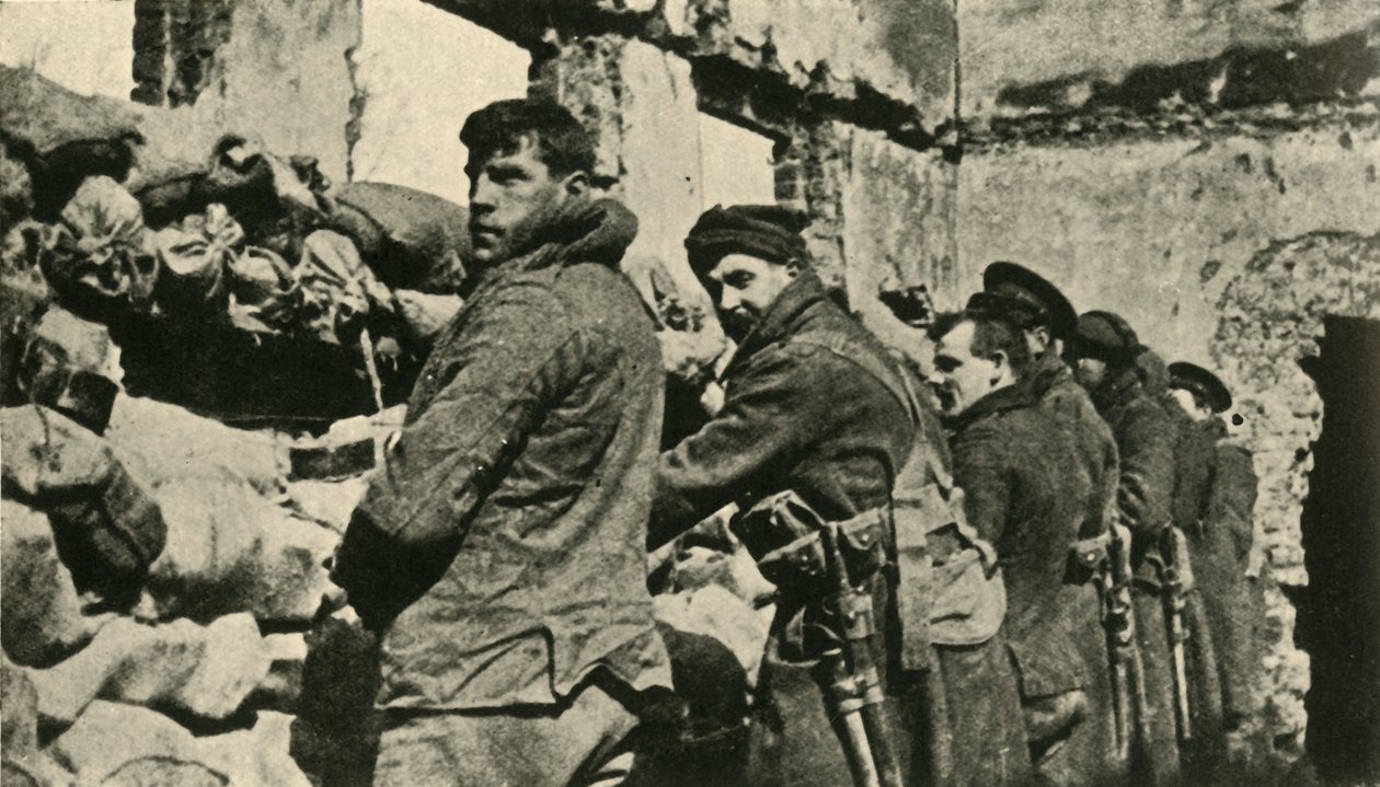 Soldados Aliados en Flandes, Primera Guerra Mundial, 1915, c. 1920 de Unbekannt