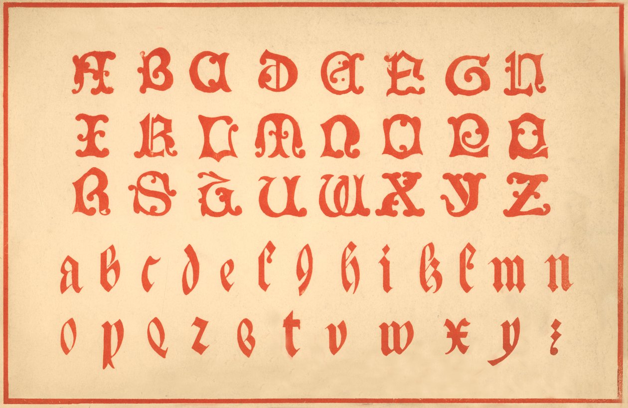 Alfabeto, letras A-Z, mayúsculas y minúsculas de Unbekannt