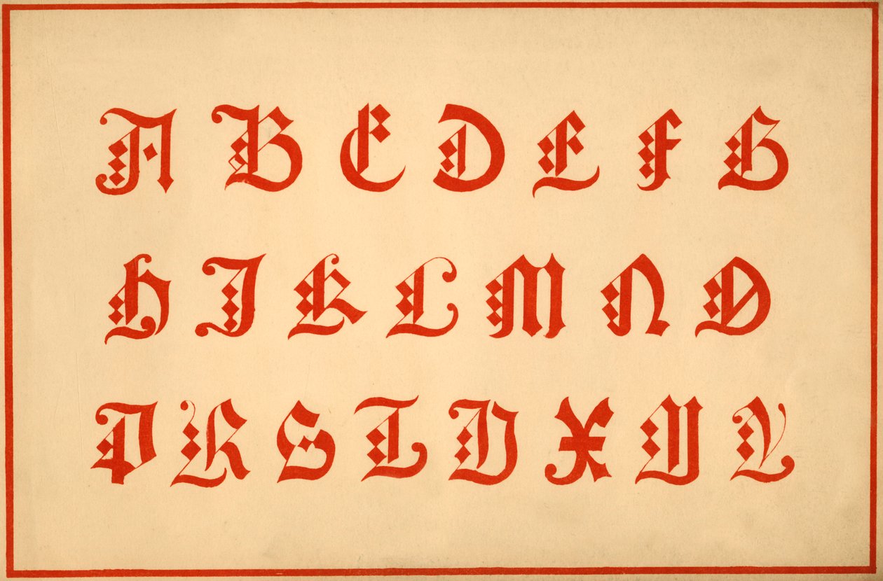Alfabeto, letras A-Z, mayúsculas de Unbekannt