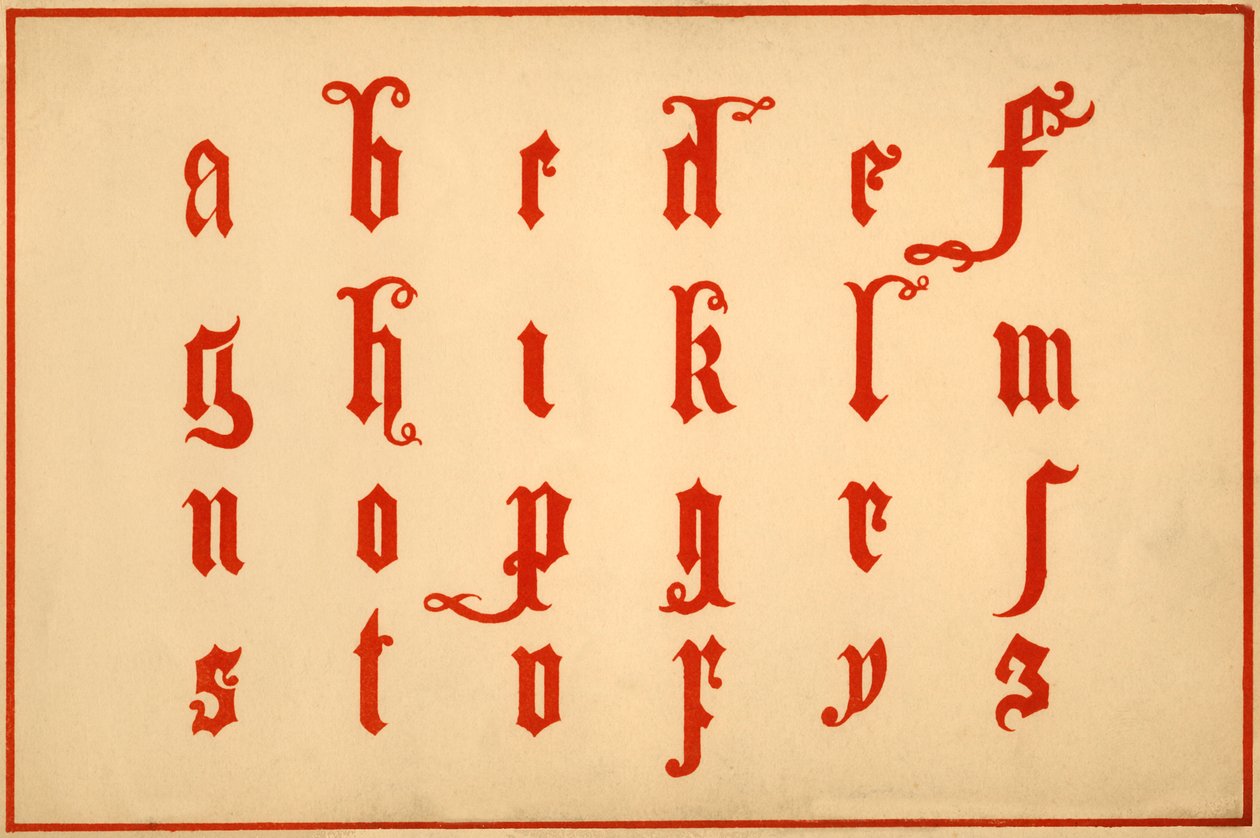 Alfabeto, letras a-z, minúsculas de Unbekannt