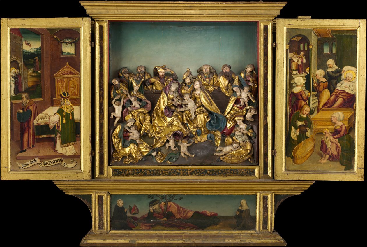 Retablo con escenas de la vida de la Virgen, alemán, 1548 de Unbekannt