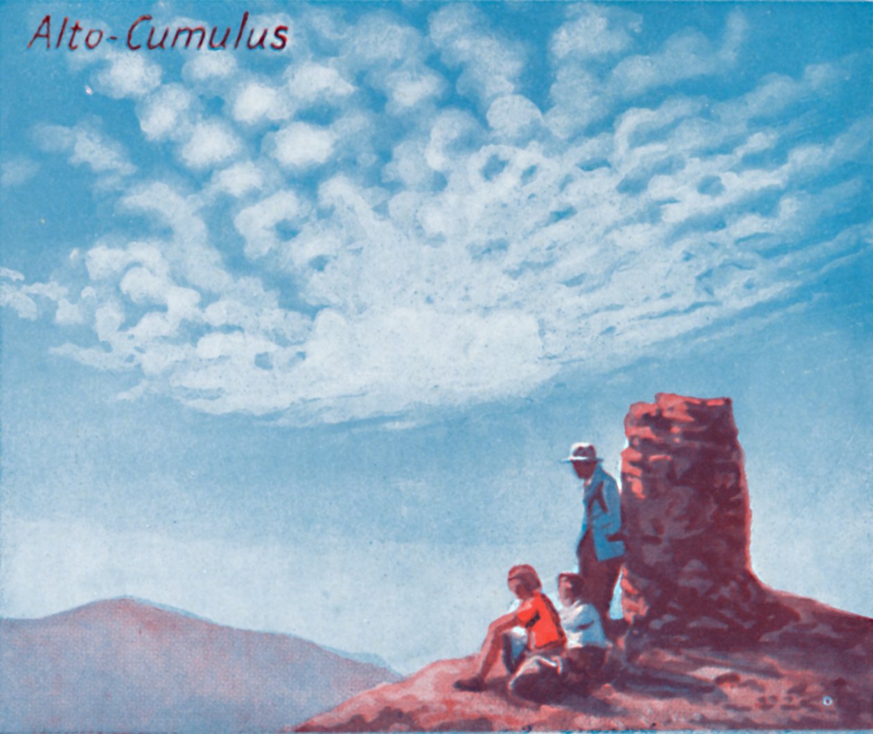 Alto-Cúmulo - Una docena de las principales formas de nubes en el cielo, 1935 de Unbekannt