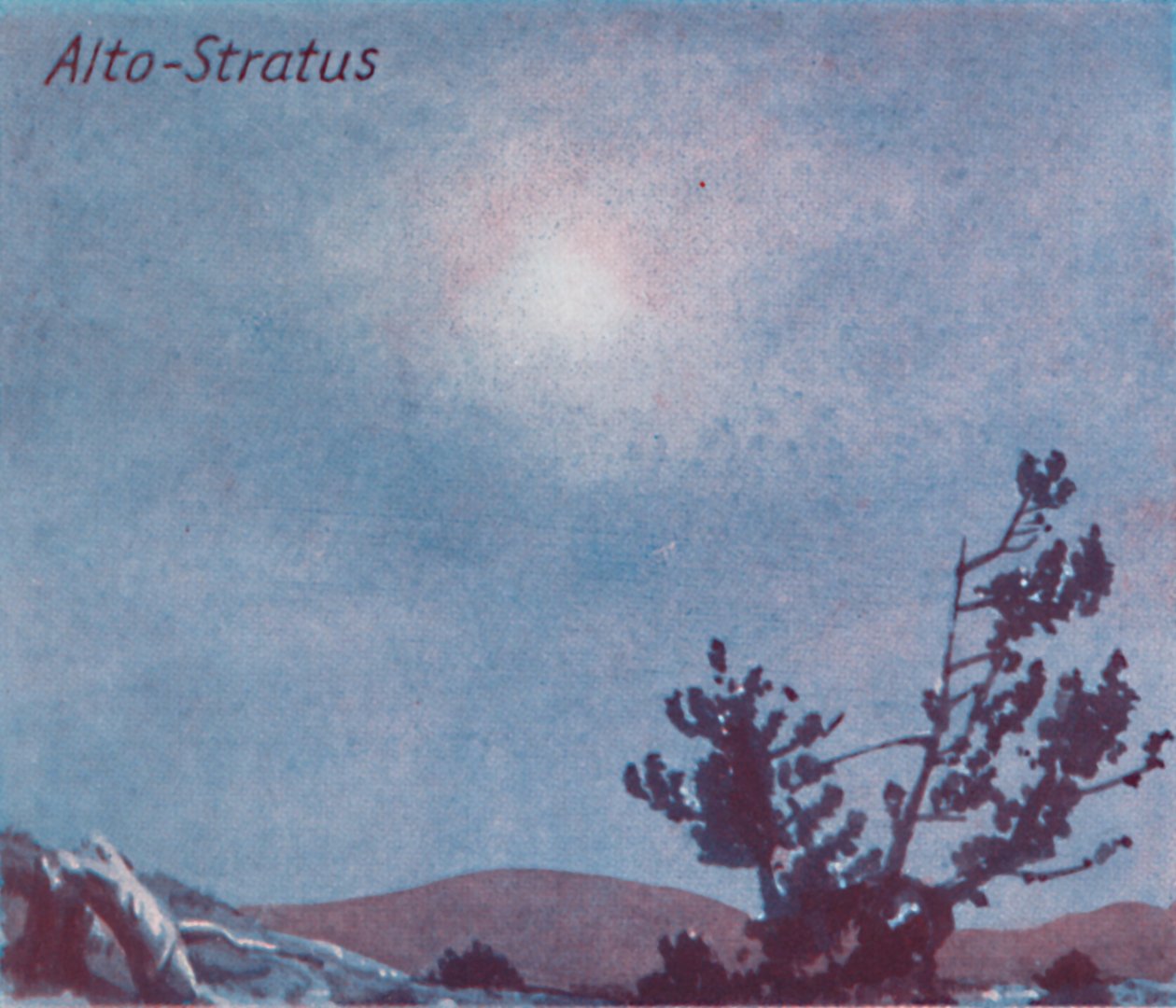 Alto-Estratos - Una docena de las principales formas de nubes en el cielo, 1935 de Unbekannt