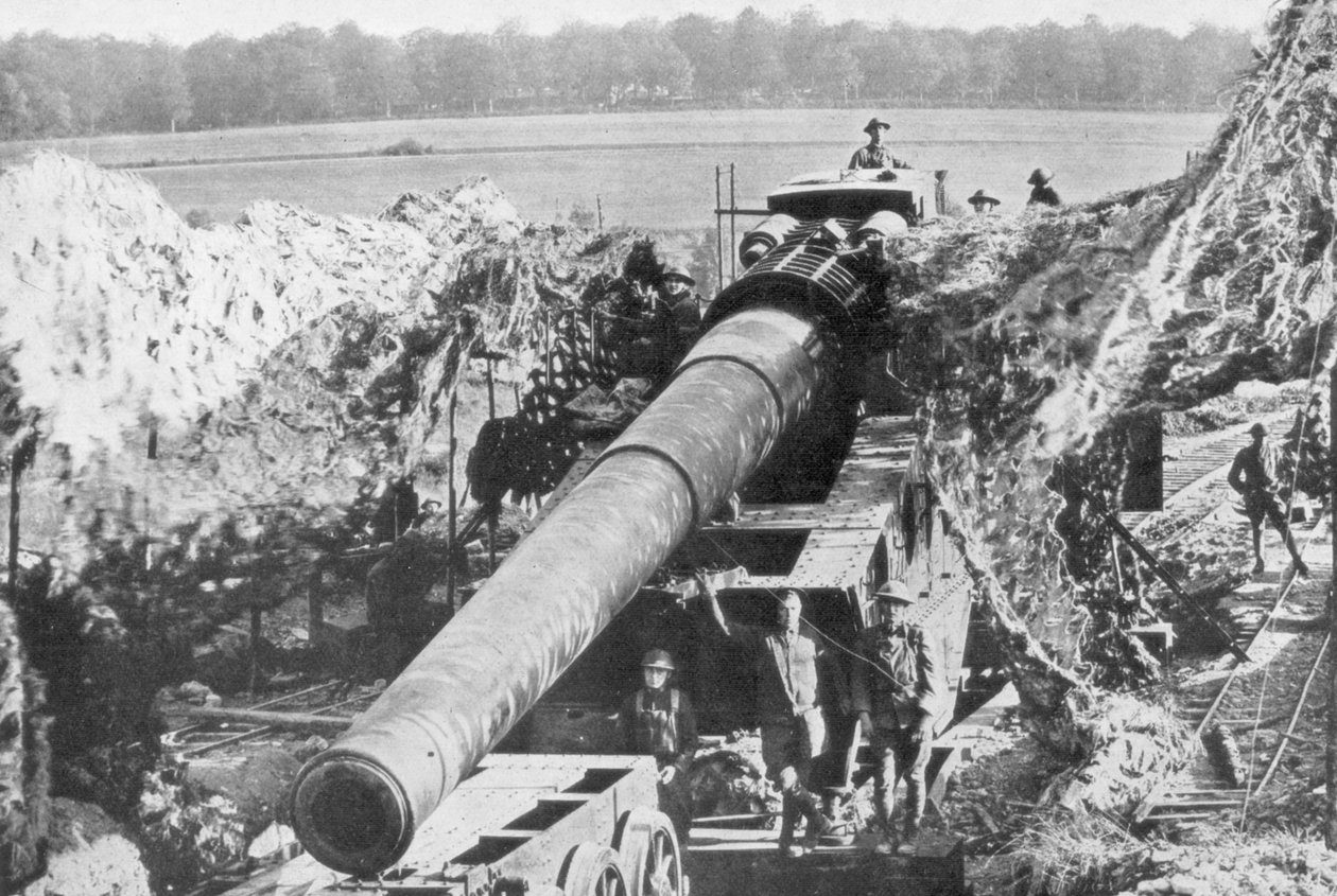 Cañón ferroviario americano de 14 pulgadas, Ofensiva Meuse-Argonne, Francia, 1918 de Unbekannt