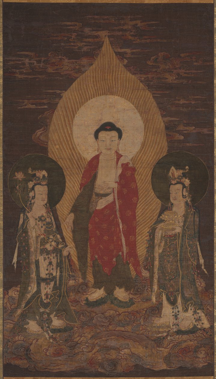 Tríada de Amitabha, posiblemente 1400s de Unbekannt