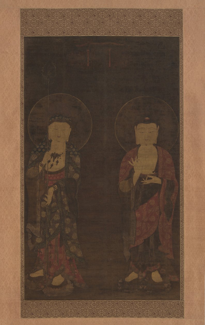 Amitabha y Kshitigarba, primera mitad del siglo XIV de Unbekannt