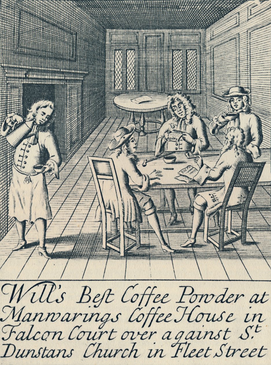 Un anuncio para Wills Coffee House c.1700, 1944 de Unbekannt