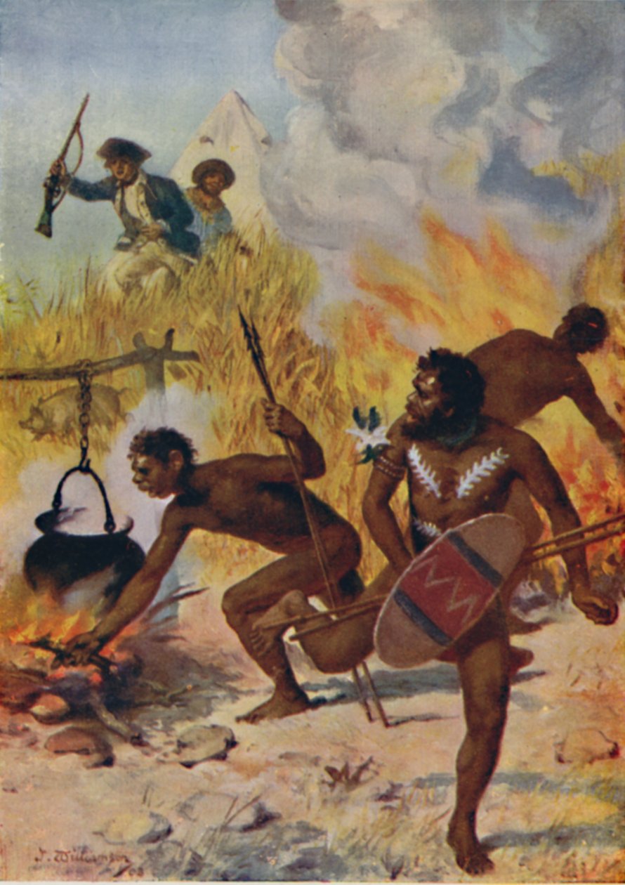 Una refriega con los nativos, 1923 de Unbekannt