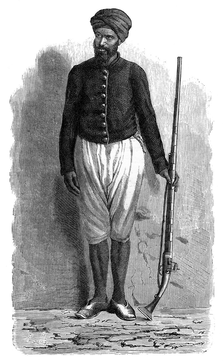 Un soldado árabe de Túnez, c1890 de Unbekannt