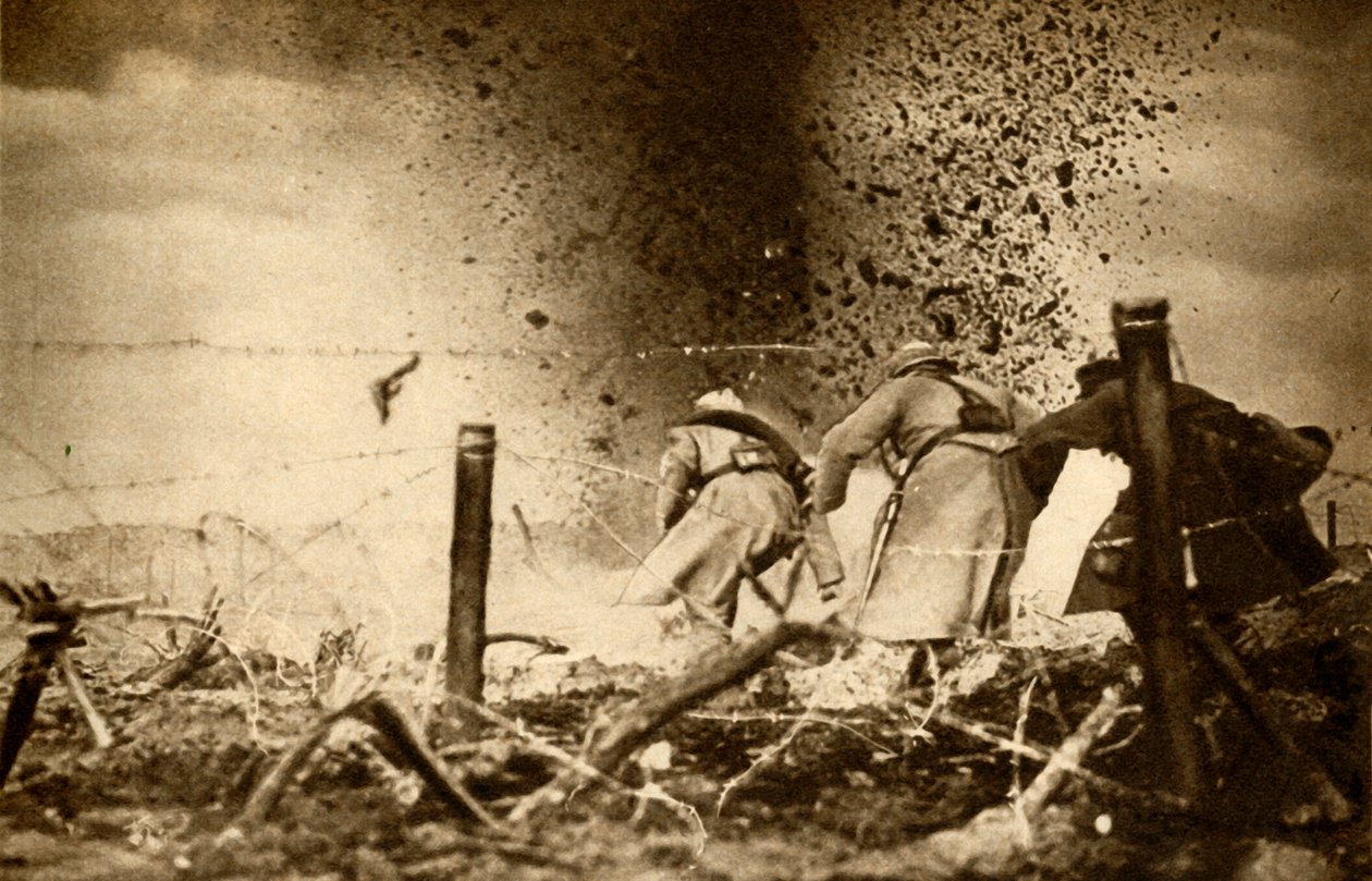 Explosión de un proyectil H.E., Primera Guerra Mundial, 1914-1918, 1933 de Unbekannt
