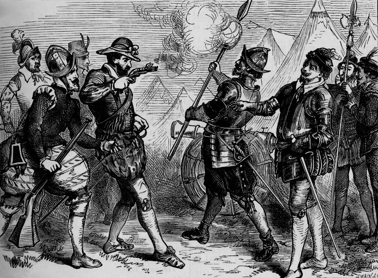Un Incidente en el Asedio de Leith, 1548-1560, c1880 de Unbekannt