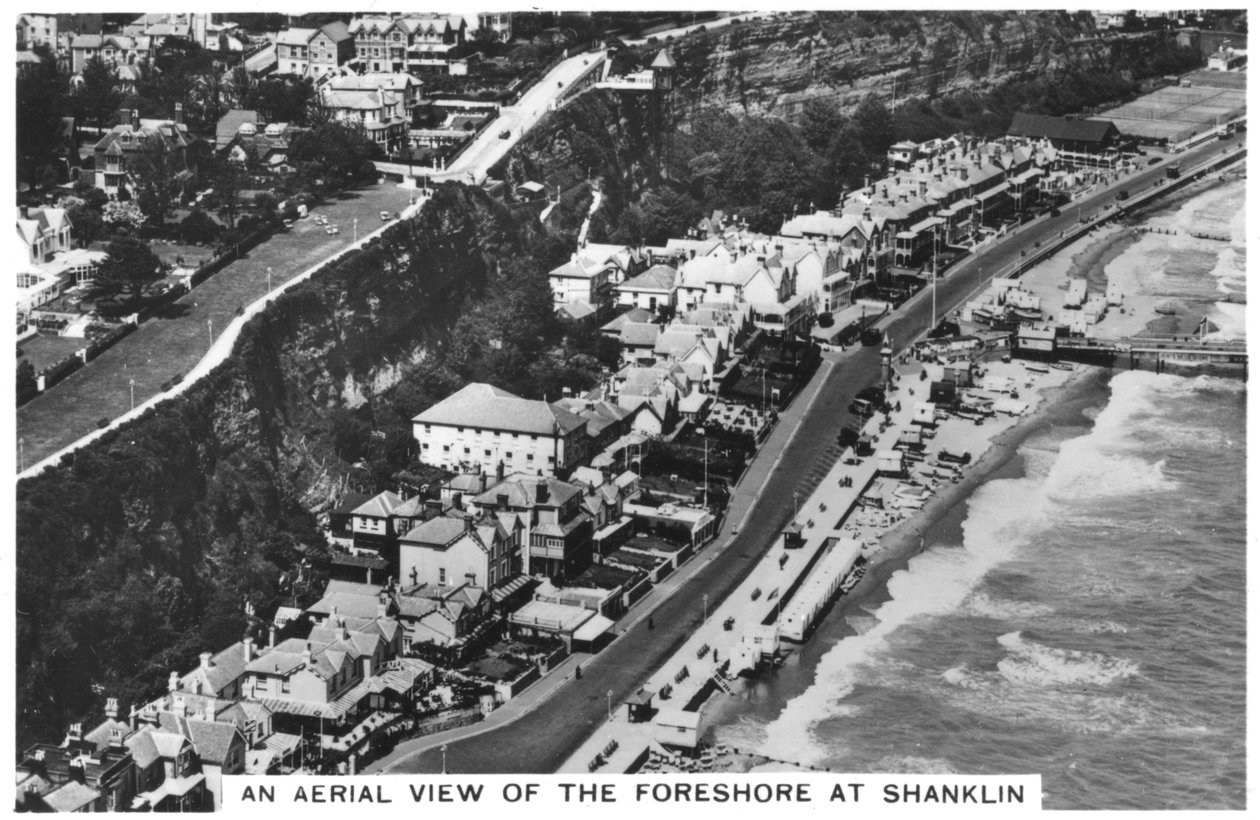 Vista aérea de la costa en Shanklin, 1936 de Unbekannt