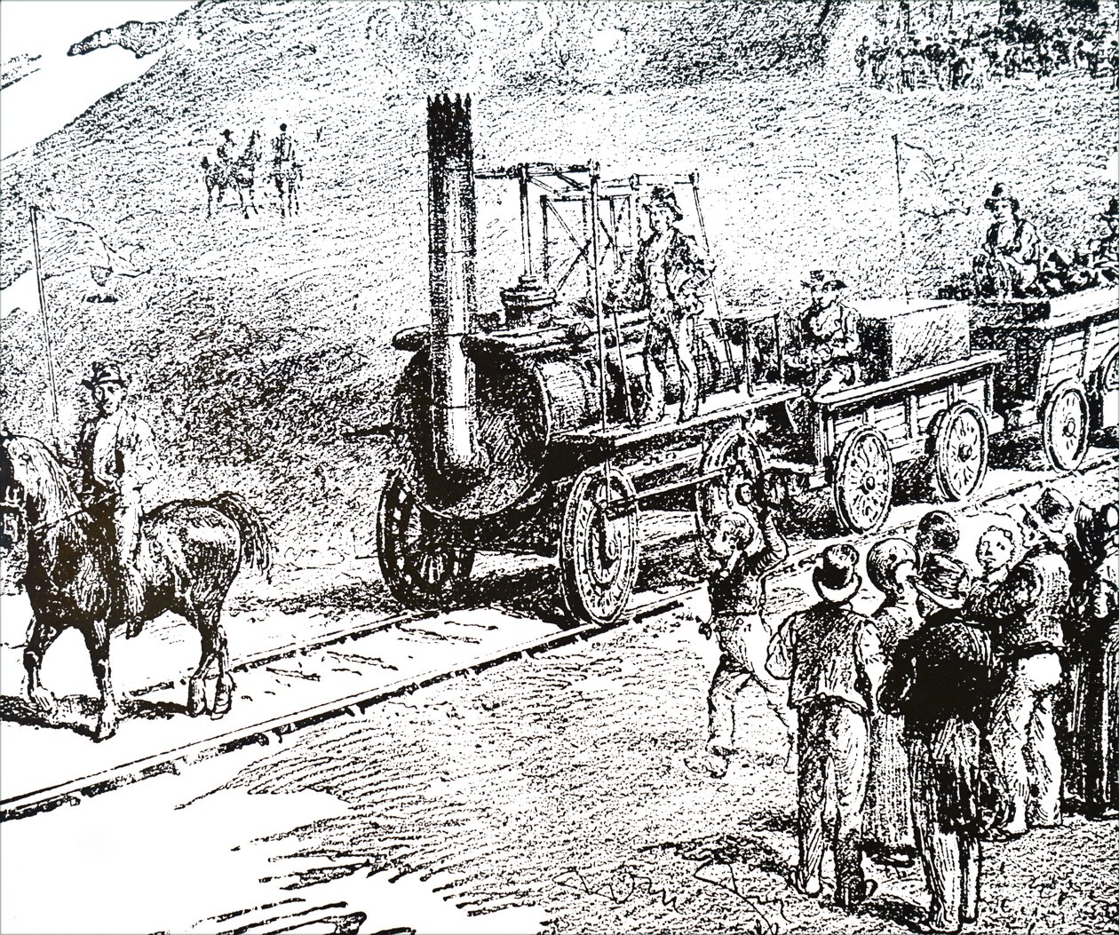 Una locomotora construida por George Stephenson de Unbekannt