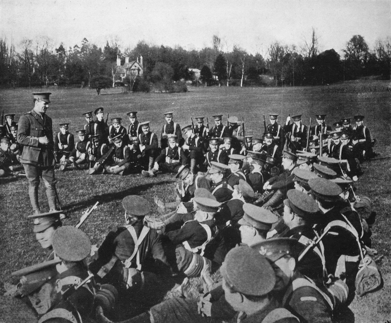 Una conferencia al aire libre en los parques, Oxford, 1915 de Unbekannt