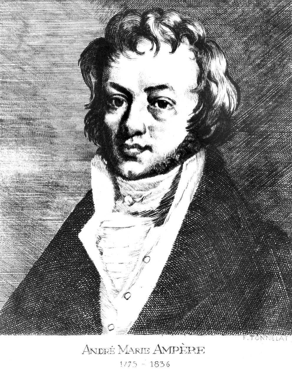 André-Marie Ampère, físico y matemático francés, c 1810 de Unbekannt