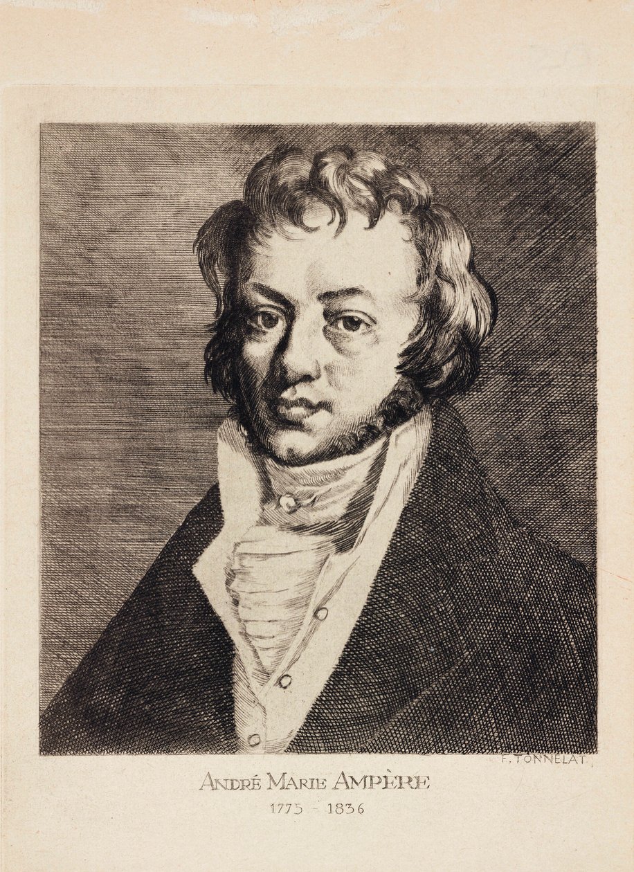 Andre-Marie Ampere, físico y matemático francés, c 1820 de Unbekannt