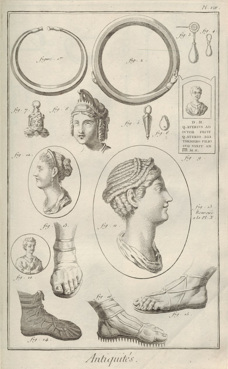 Antigüedades. De la Encyclopédie de Denis Diderot y Jean Le Rond d