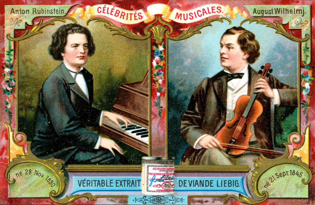 Anton Rubinstein y August Wilhelmj, c. 1900 de Unbekannt