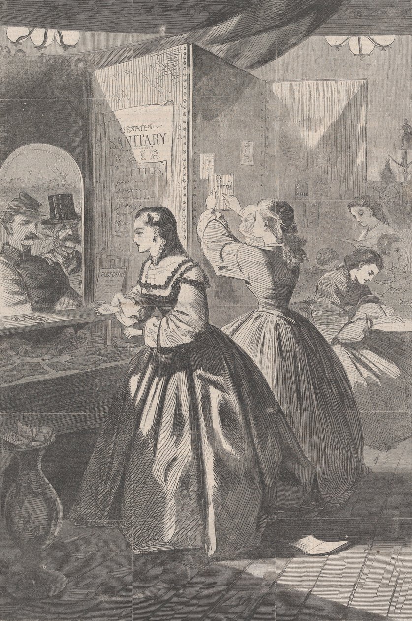 ¿Algo para mí, por favor? Oficina de correos de la Feria de Brooklyn en ayuda de la S..., 5 de marzo de 1864 de Unbekannt
