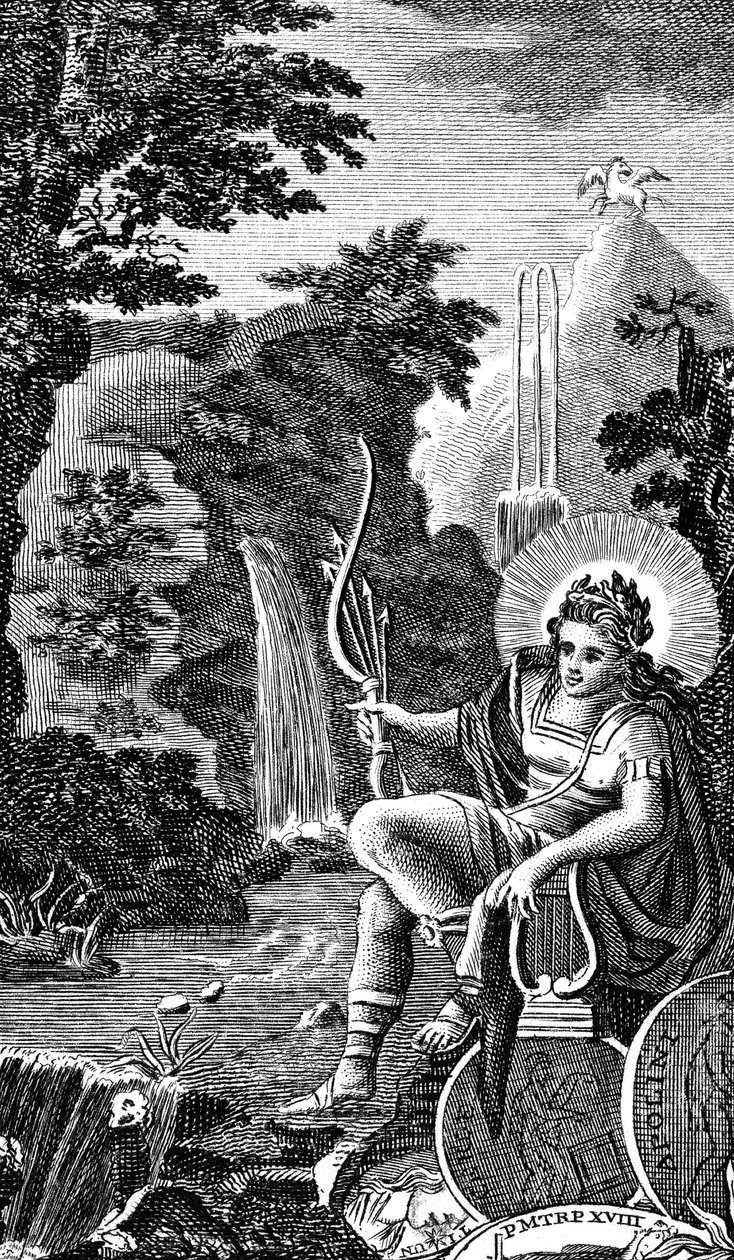 Apolo, dios griego antiguo de la música, poesía, arquería, profecía y curación, 1798 de Unbekannt
