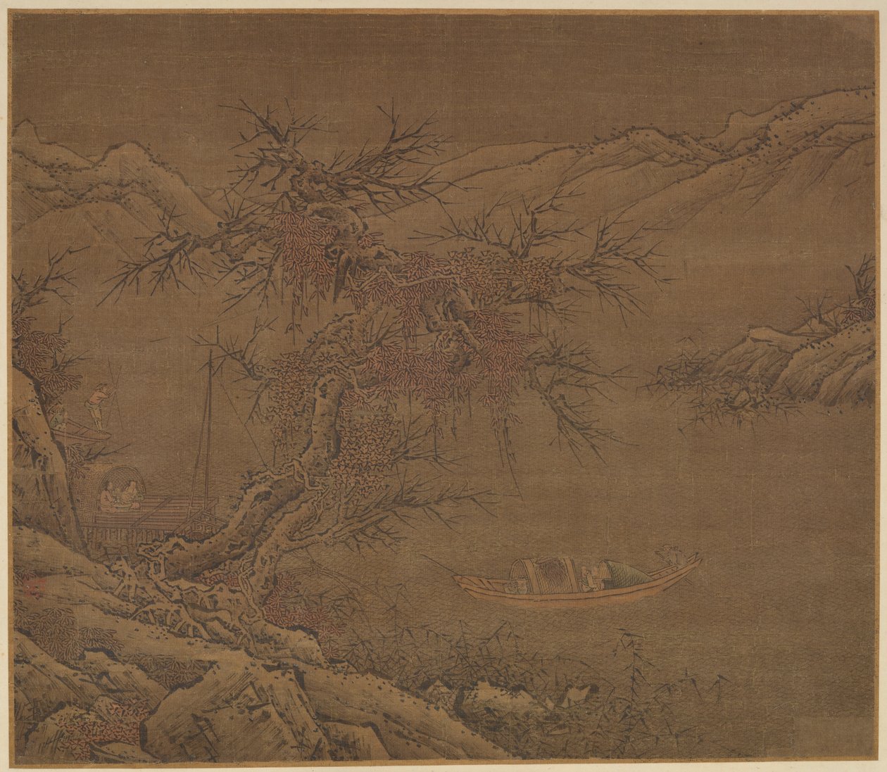 Acercándose a la orilla de invierno, dinastía Ming, 1368-1644 de Unbekannt