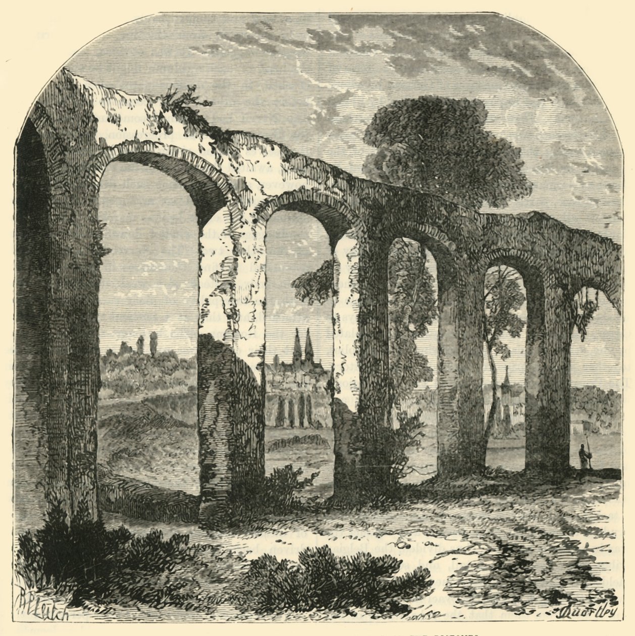 Acueducto en Poitiers, antigua capital de los Pictones, 1890 de Unbekannt