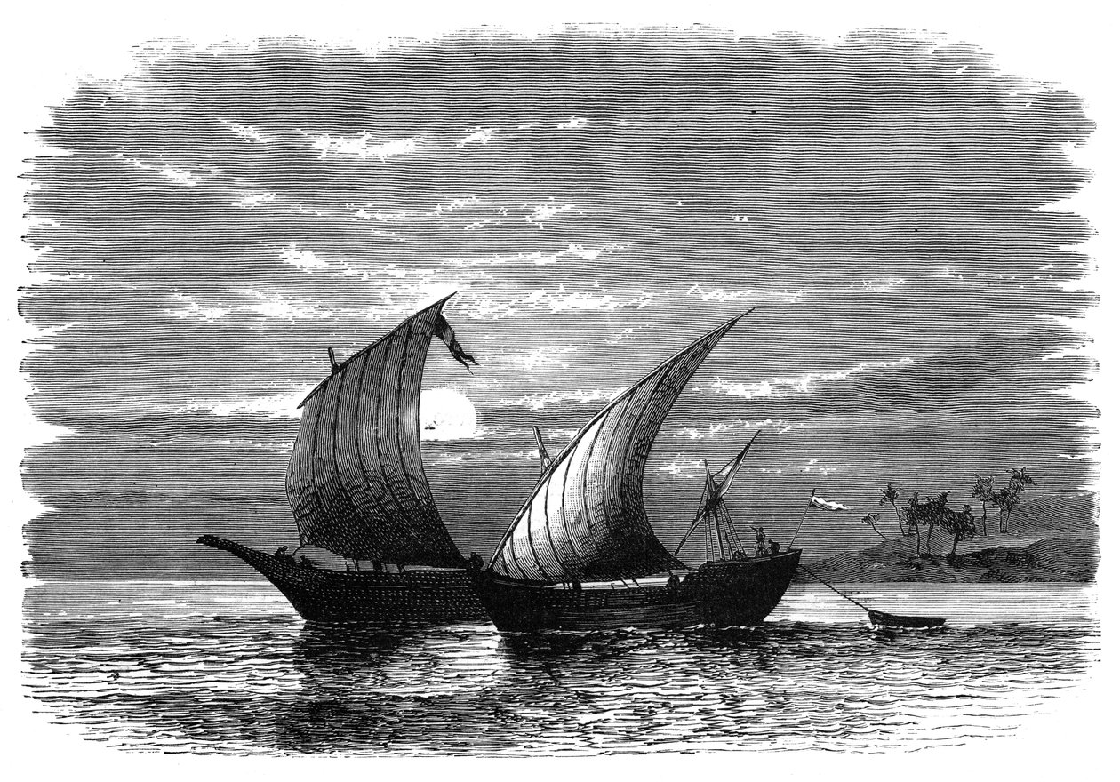 Daus árabes en el Mar Rojo, c1890 de Unbekannt