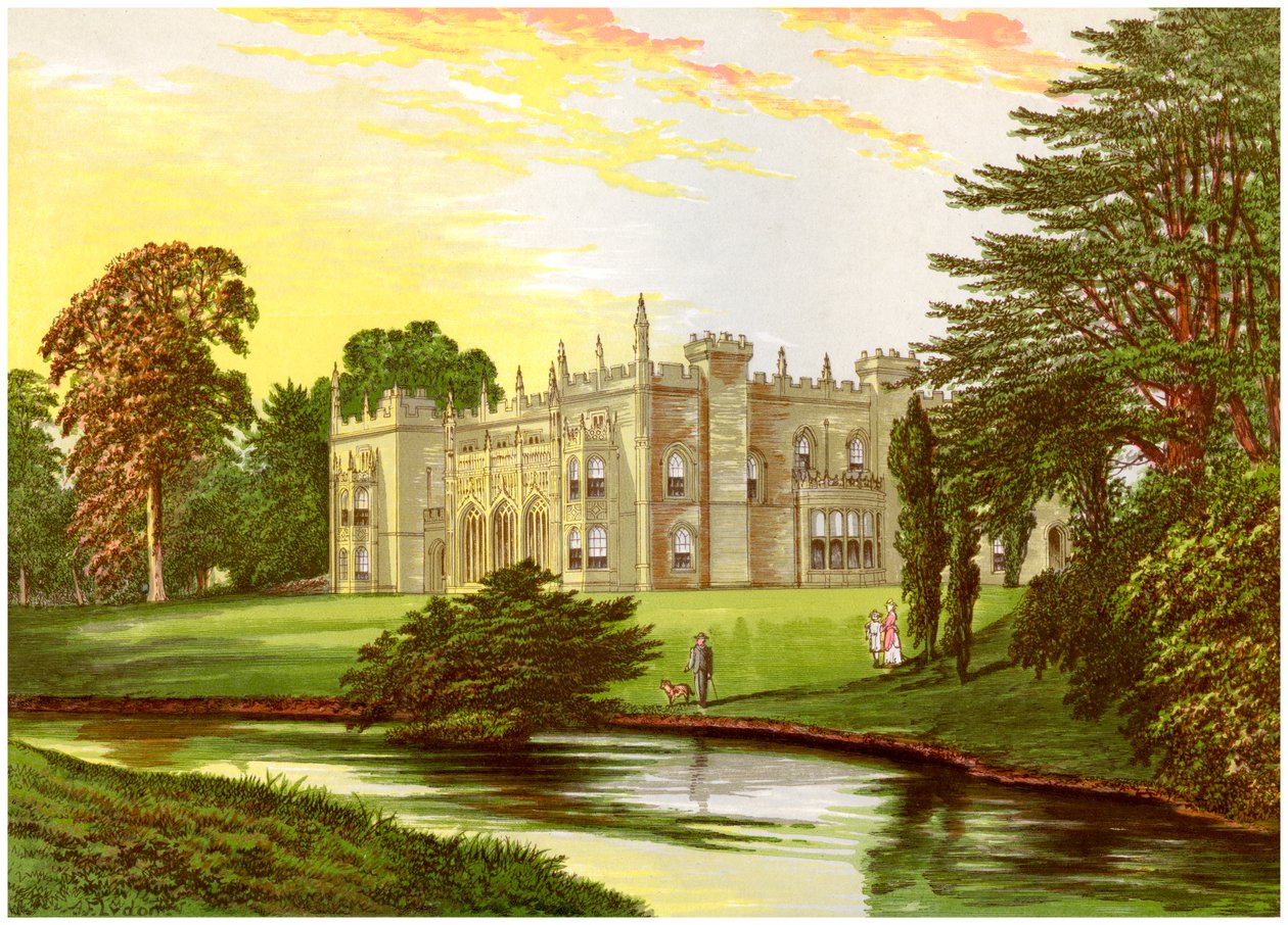 Arbury Hall, Warwickshire, hogar de la familia Newdegate, c1880 de Unbekannt