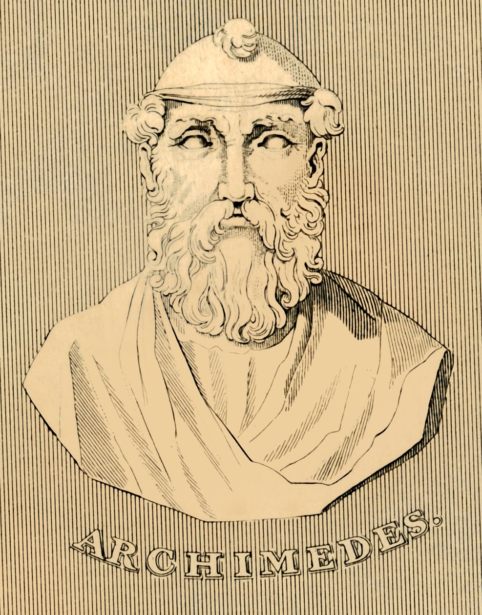Arquímides, c287-212 a.C., 1830 de Unbekannt